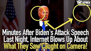 Minutes After Biden’s Attack Speech Last Night, Internet Blows Up About What Was Caught on Camera!