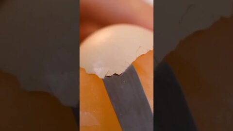 Oddly satisfying peeling egg! #shorts