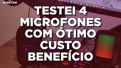 Testei 4 microfones com ótimo custo beneficio