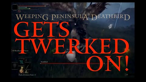 Elden Ring Weeping Peninsula Deathbird Defeated and Twerked On (Elden Ring Live)
