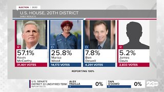 Preliminary results in the race for the U.S. House 20th District seat