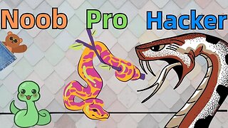 NOOB vs PRO vs HACKER - Snake Run | @PocketBear470