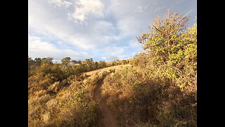 JOGGING THE NATURE TRAIL Fossil Butte National Monument Wyoming USA NO SOUNDS