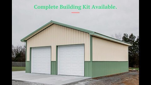 24’ x 30’ x 10’ Pole Barn Garage