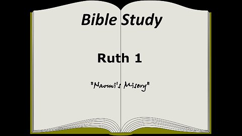 Ruth 1 Bible Study