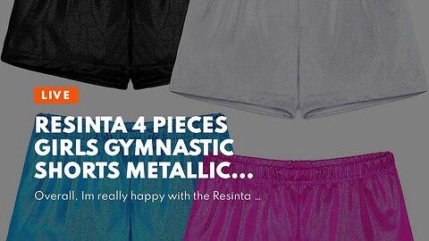 Resinta 4 Pieces Girls Gymnastic Shorts Metallic Spandex Shorts Glitter Ballet Dance Shorts Gir...