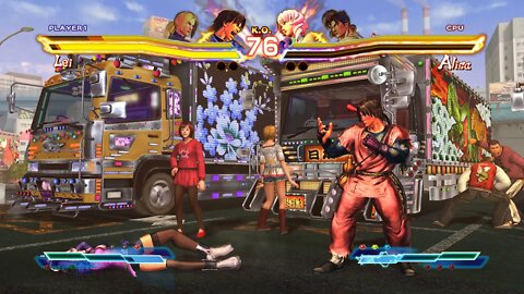 Street Fighter X Tekken: Lei (Swap Costume) & Nina vs Alisa & Jin - 1440p No Commentary