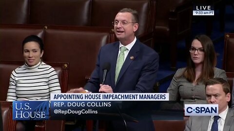 Doug Collins Opening Statement on Sending Impeachment Articles to Senate