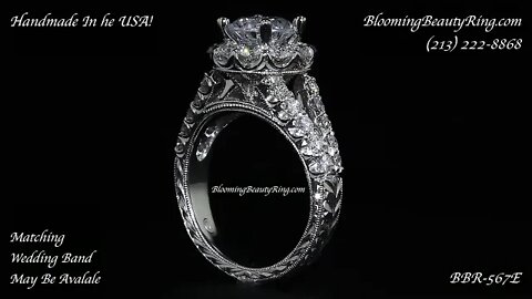 BBR-567E Engagement Ring By Blooming Beauty Ring Company