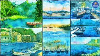 How to Paint Boat Landscapes: Watercolor Essentials (Free for first 50 students, check description)