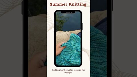 Summer knitting by the water #knitting #optoutside