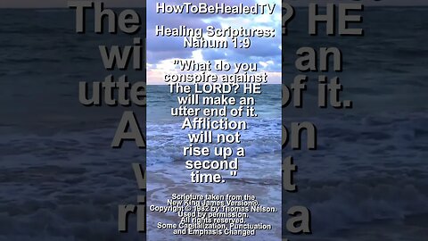 Healing Scriptures Concepts 📖 Affliction Will Not Rise A Second Time ✝️ Nahum 1:9 NKJV #healing