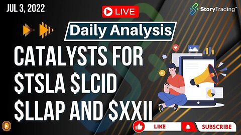 7/3/23 Daily Analysis: Catalysts for $TSLA $LCID $LLAP and $XXII on Slow Half-Day for the Market