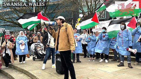 Speech 5 Pro-PS Protesters, Swansea March for Palestine