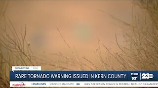 Tornado warning in Kern County amid massive storm surge