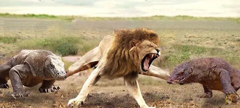Loin Big Fight Another Animals