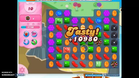 Candy Crush Level 1044 Audio Talkthrough, 1 Star 0 Boosters