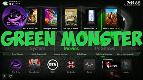 Kodi Builds - Green Monster - Crew Repo