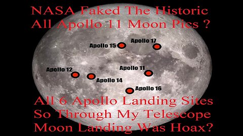 All 6 Apollo Landing Sites Through My Telescope Moon Landing Was A Hoax U.S.A.