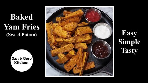 Baked Yam Fries Recipe