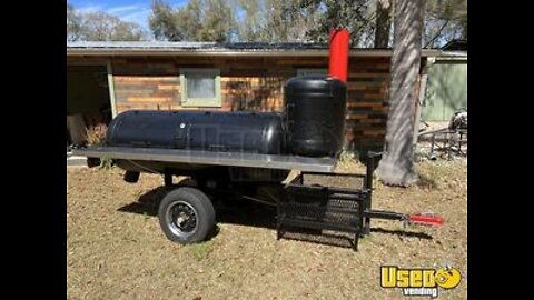 Reconditioned 7 Rack - 5.5' x 8.5' Open BBQ Smoker Trailer | Mobile Food Unit for Sale in Florida