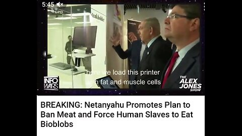 BREAKING!! Netanyahu Promotes Plan to Ban Meat and Force Human Slaves to Eat Bio-blobs!!