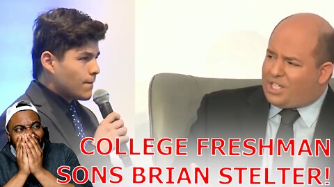 Brian Stelter OWNED By College Freshman To His FACE With FACTS On CNN Being A Fake News Network