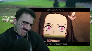 PASTOR REACT Rap da Nezuko ( Kimetsu no Yaiba ) GAROTA ONI | Felícia Rock [ Prod. 808 Ander ]