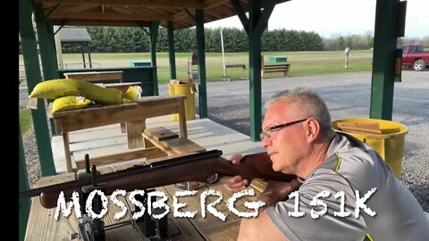 Out plinking with the Mossberg 151K 22lr semi auto rifle, at the range.