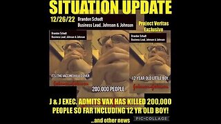 SITUATION UPDATE: BIG PHARMA EXECUTIVE CAUGHT ON CAMERA ADMITTING VAX HAS KILLED 200,000 PEOPLE &...