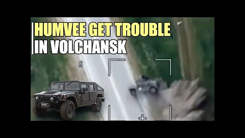 American Humvee overturns while fleeing Volchansk