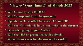 Viewers' Questions for 21 of March 2023