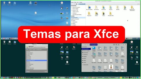 Como personalizar Linux Xfce Alterar temas e icones Zorin 95 theme Windows 7 Instalar temas no Linux
