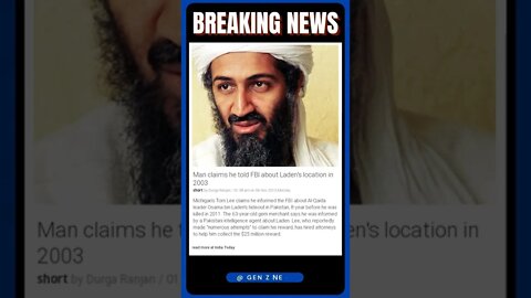 Breaking News: Man claims he told FBI about Laden's location in 2003 #shorts #news