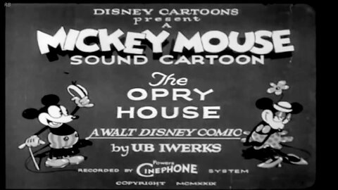 "The Opry House" (1929 Original Black & White Cartoon)