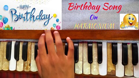 Playing Birthday Song On Harmonium