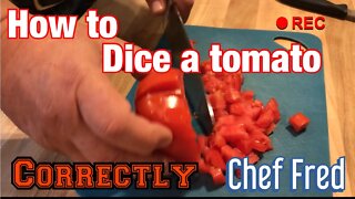 how to correctly dice a tomato- chef