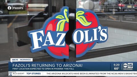 Fazoli's announces return of fast-casual Italian food to Arizona