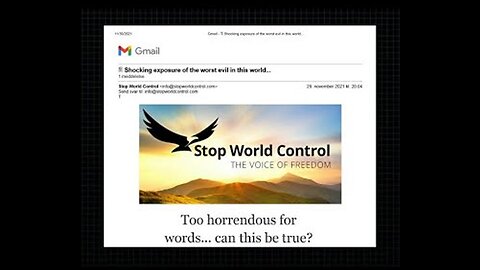 Email from 'David Sorensen' and www.stopworldcontrol.com (links below) [Feb 20, 2022]