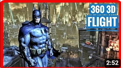 Gotham Nights - Batman Flight but 3D 180° Video 4K