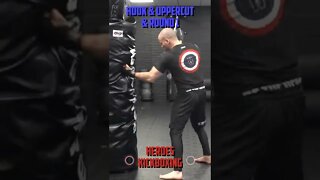 Heroes Training Center | Kickboxing "How To Double Up" Hook & Uppercut & Round 1 - Front | #Shorts