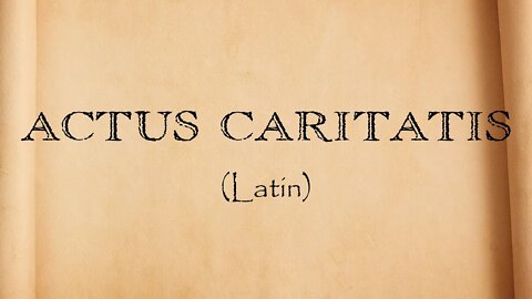 Ato de Caridade em Latim