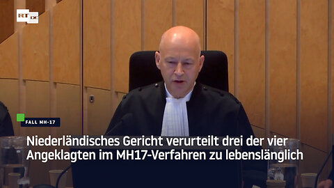 Niederländisches Gericht verurteilt drei der vier Angeklagten im MH17-Verfahren zu lebenslänglich