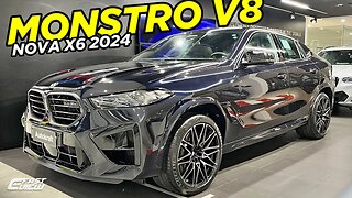 NOVA BMW X6M COMPETITION 2024 COM NOVO MOTOR V8 HÍBRIDO CONTINUA UM ABSURDO DE LUXO E POTÊNCIA