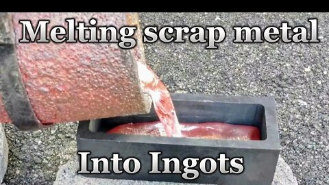 Melting Scrap Metal Into Ingots -Trash To Treasure -ASMR Melting Metal -Melting Scrap
