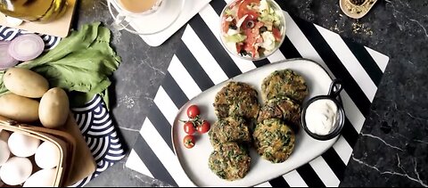 Potato Spinach Patties|Potato Cutlets with Apur Cream Dip Recipe