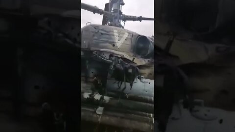 🇺🇦GraphicWar18+🔥Another Downed Ruski Mi-35 Attack Helicopter Anti-Aircraft Ukraine Forces #Shorts