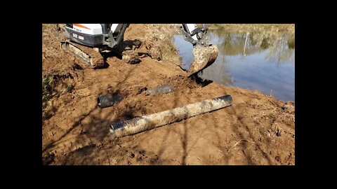 Sneak Peek & Time lapse raising pond dam 3 feet & installing 2 culvert overflow pipes.