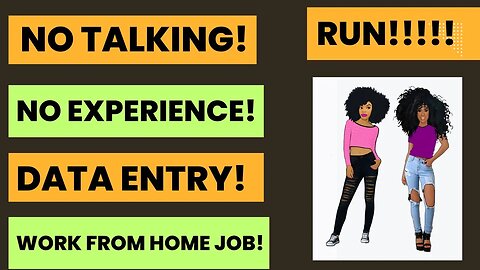 Run! No Talking! No Experience! Data Entry Work From Home Job Remote Jobs 2023 #wfh #entrylevel