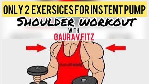 2 exersices for instent pump | shoulder workout | GAURAVFITZ11